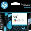 Tep Muc In Hp 67 Mau Color Chinh Hang 3ym55aa Dung Cho Hp Deskjet 1210 2320 Wm